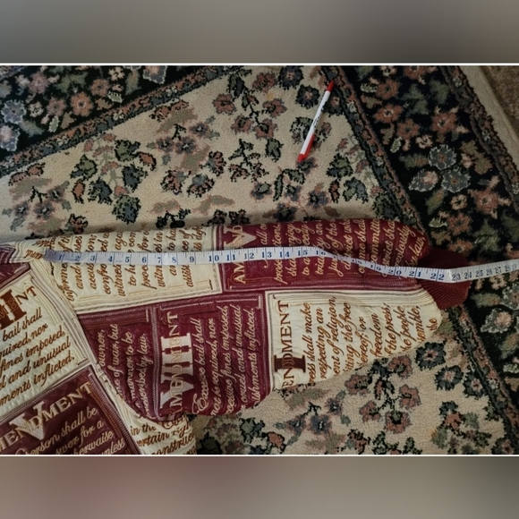 AL WISSAM VI Amendment Patchwork red Tan 100%Leather Jacket Size 54 Rare Find! - Picture 12 of 12